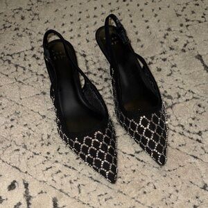 Elegant Black Slingback Heels